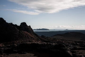 Volcanic Islands and Ocean Horizon in the Galapagos