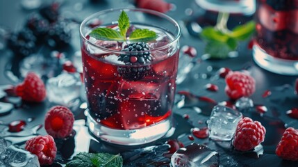 The Glass of Refreshing Berries