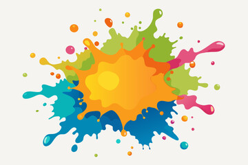 Colorful Artistic Watercolor Splash Design
