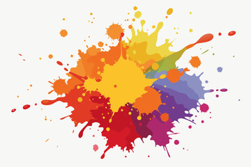 Obraz premium Colorful Artistic Watercolor Splash Design 