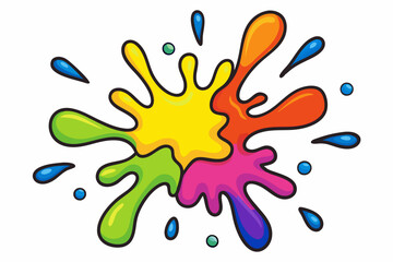 Colorful Artistic Watercolor Splash Design
