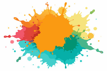 Colorful Artistic Watercolor Splash Design
