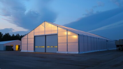 Obraz premium Side Industrial Tent in PVC fabric