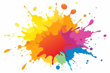 Colorful Artistic Watercolor Splash Design
