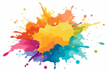 Colorful Artistic Watercolor Splash Design
