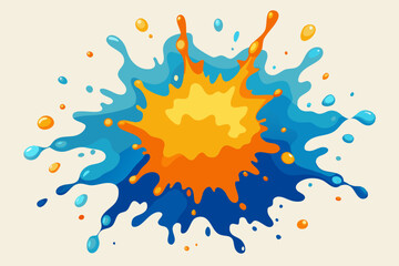 Colorful Artistic Watercolor Splash Design
