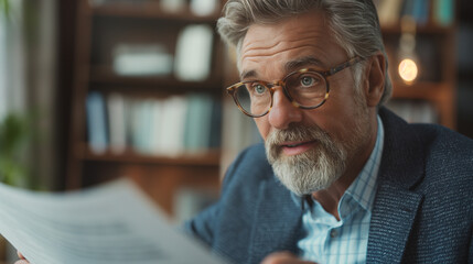bank manager consulting employee reading document at  meeting 
