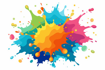 Colorful Artistic Watercolor Splash Design
