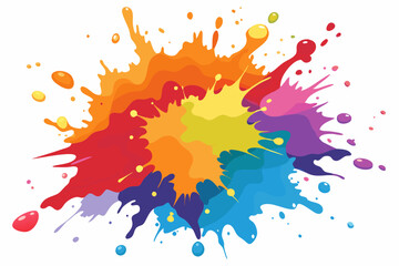 Colorful Artistic Watercolor Splash Design
