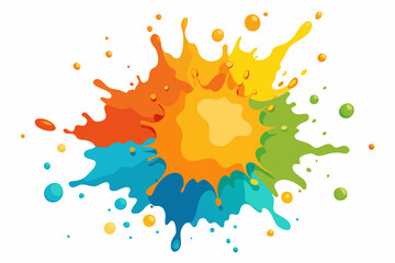 Colorful Artistic Watercolor Splash Design
