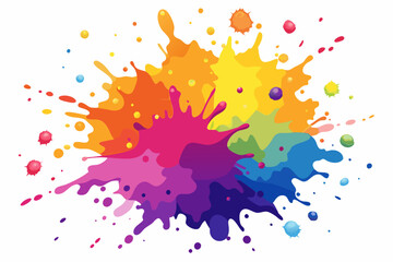 Colorful Artistic Watercolor Splash Design
