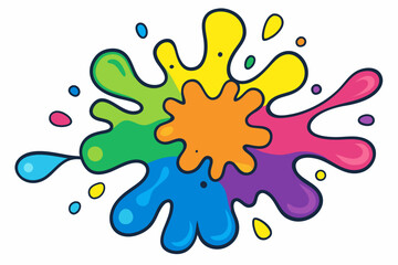 Colorful Artistic Watercolor Splash Design
