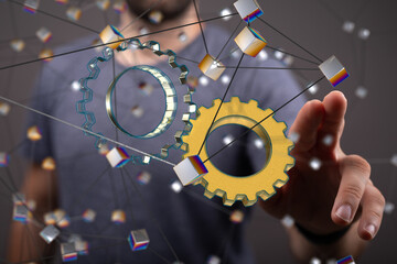 gear Technology setting concept background