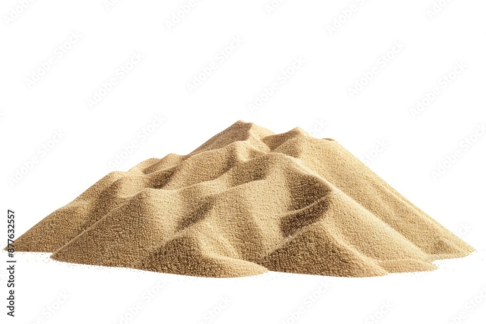 Poster a simple image of a pile of sand on a white background, suitable for use in illustrations or designs