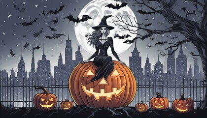 都会とハロウィンと魔女