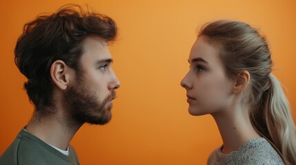 Gender Equality, man and woman, Language Communication, business and marketing company communication