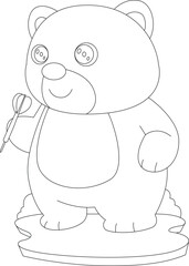 Bear Darts Dart Animal Vector Graphic Art Illustration