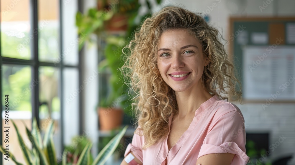 Canvas Prints the woman in pink shirt