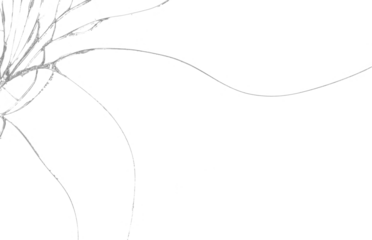 Cracked glass screen window overlay isolated cutout on transparent