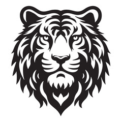 Tiger Head silhouette vector 