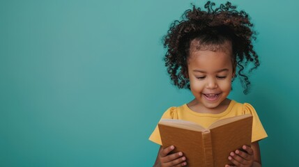 The child reading a book