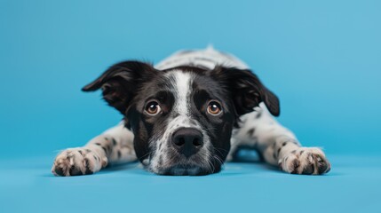 The Adorable Dog on Blue