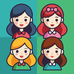 Cute Girls Illustration