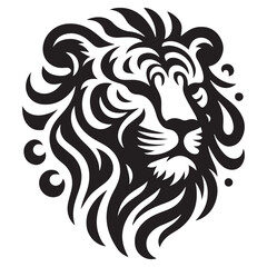 Tiger silhouette head vector