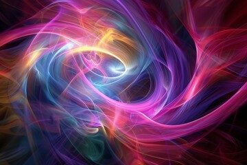 Abstract background featuring vibrant swirls of color and light