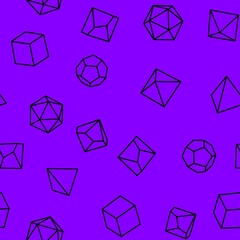 Geometric game dice seamless crystal pattern for fabrics and linens and wrapping