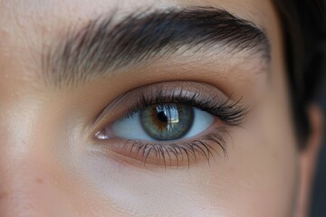 Obraz premium Captivating eyes with long, fluttery lashes and defined brows