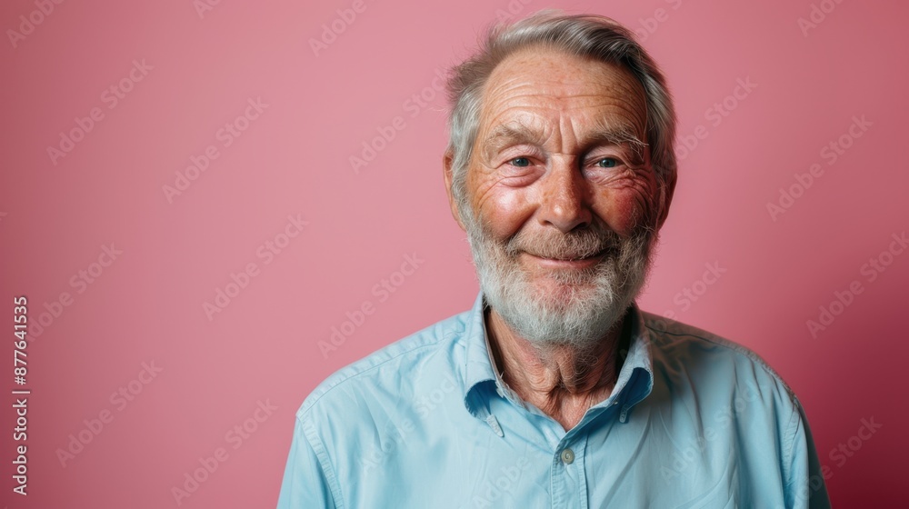 Canvas Prints the elderly man smiling