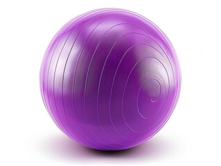 a stability ball, fitness accessory, detailed illustration, purple, isolated on white background