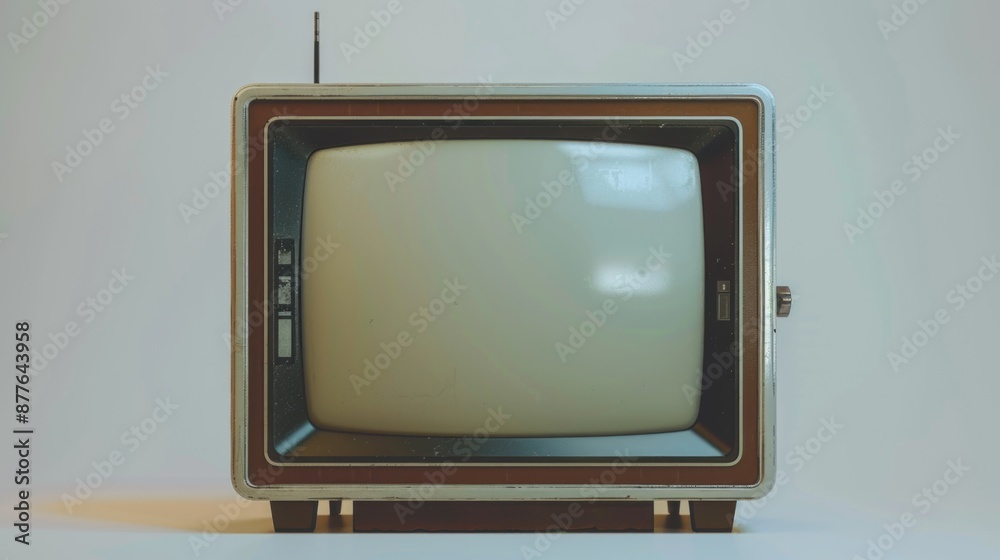 Poster an old-fashioned television with a small screen, suitable for nostalgic or retro-themed uses
