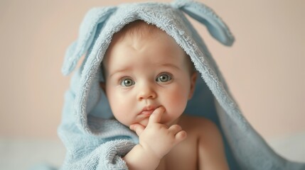 The Adorable Baby in Towel