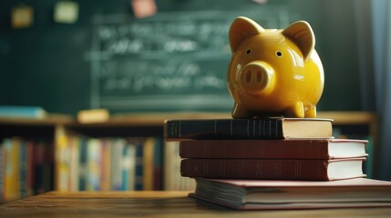 The yellow piggy bank