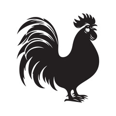 Rooster silhouette vector illustration