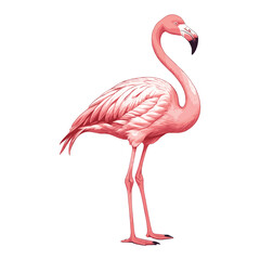Hand Drawn Flamingo Vector Illustration
