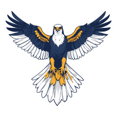 Hand Drawn Flying Falcon Vector Eagle Illustration