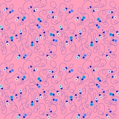 Valentines love hearts seamless bulbs illumination pattern for wrapping paper