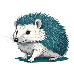 Hedgehog Standing Vector Illustration