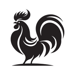 Rooster silhouette vector illustration