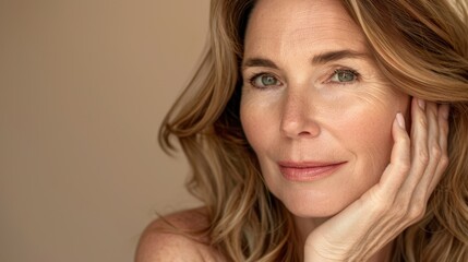 The serene mature woman