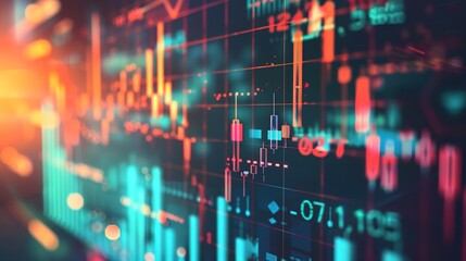 Digital Integration in Modern Finance: Abstract Network Nodes and Financial Symbols