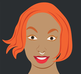 A fire hair young woman