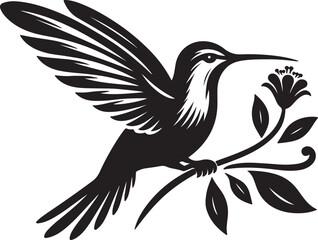 Flying Humming bird vector illustration.
