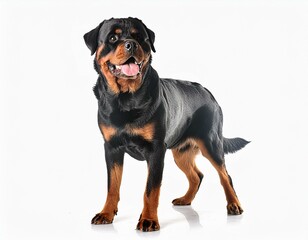 Obraz premium Rottweiler dog on a white background
