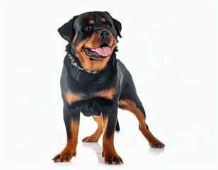 Obraz premium Rottweiler dog on a white background