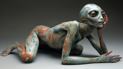 Alien creature posing