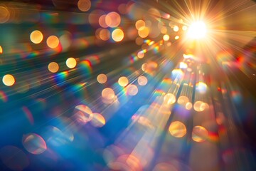 A convergence of light beams, each striving to be the brightest point